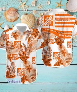 Personalized Name Home Depot Floral 3D Hawaiian Shirt Men Women Gift
