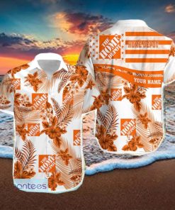 Personalized Name Home Depot Floral 3D Hawaiian Shirt Men Women Gift