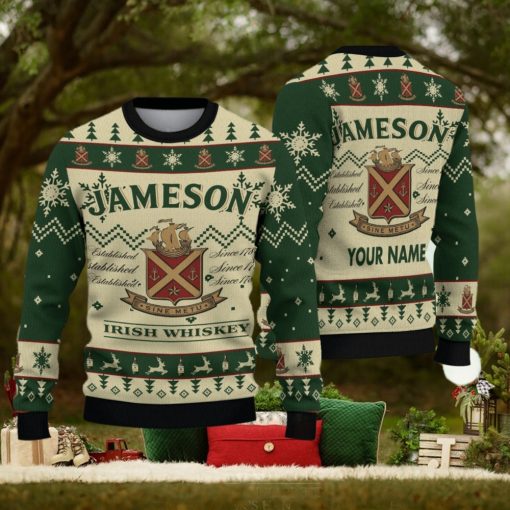 Personalized Name Jameson Irish Whiskey Ugly Christmas Sweater Christmas Gift For Men And Womenư