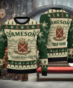 Personalized Name Jameson Irish Whiskey Ugly Christmas Sweater Christmas Gift For Men And Womenư