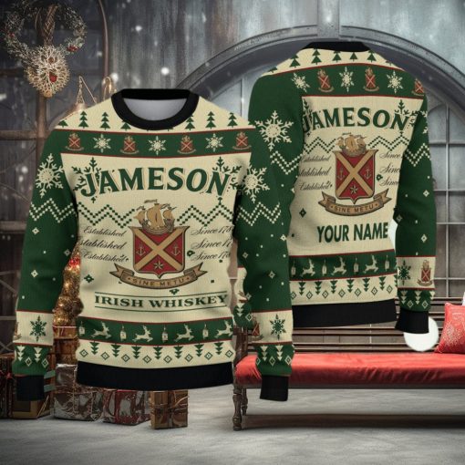 Personalized Name Jameson Irish Whiskey Ugly Christmas Sweater Christmas Gift For Men And Womenư