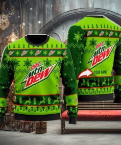 Personalized Name Mountain Dew Ugly Christmas Sweater Christmas Gift Ideas