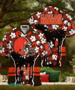 Personalized Name NFL Cleveland Browns Hawaii Shirt Palm Tree Aloha Shirt For Beach Lover