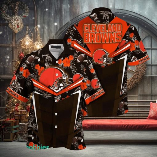 Personalized Name NFL Cleveland Browns Hawaiian Shirt Summer Football Aloha Shirt For Men And Women