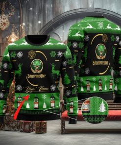 Personalized Name Sweety Jagermeister Christmas Gift Sweater All Over Print 3D Sweater