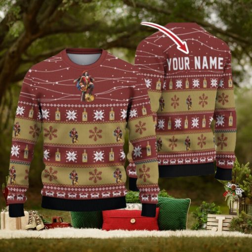 Personalized Name Twinkle Lights Captain Morgan Ugly Christmas Sweater Christmas Gift For Men And Womenư