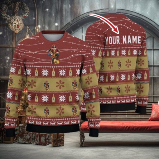 Personalized Name Twinkle Lights Captain Morgan Ugly Christmas Sweater Christmas Gift For Men And Womenư