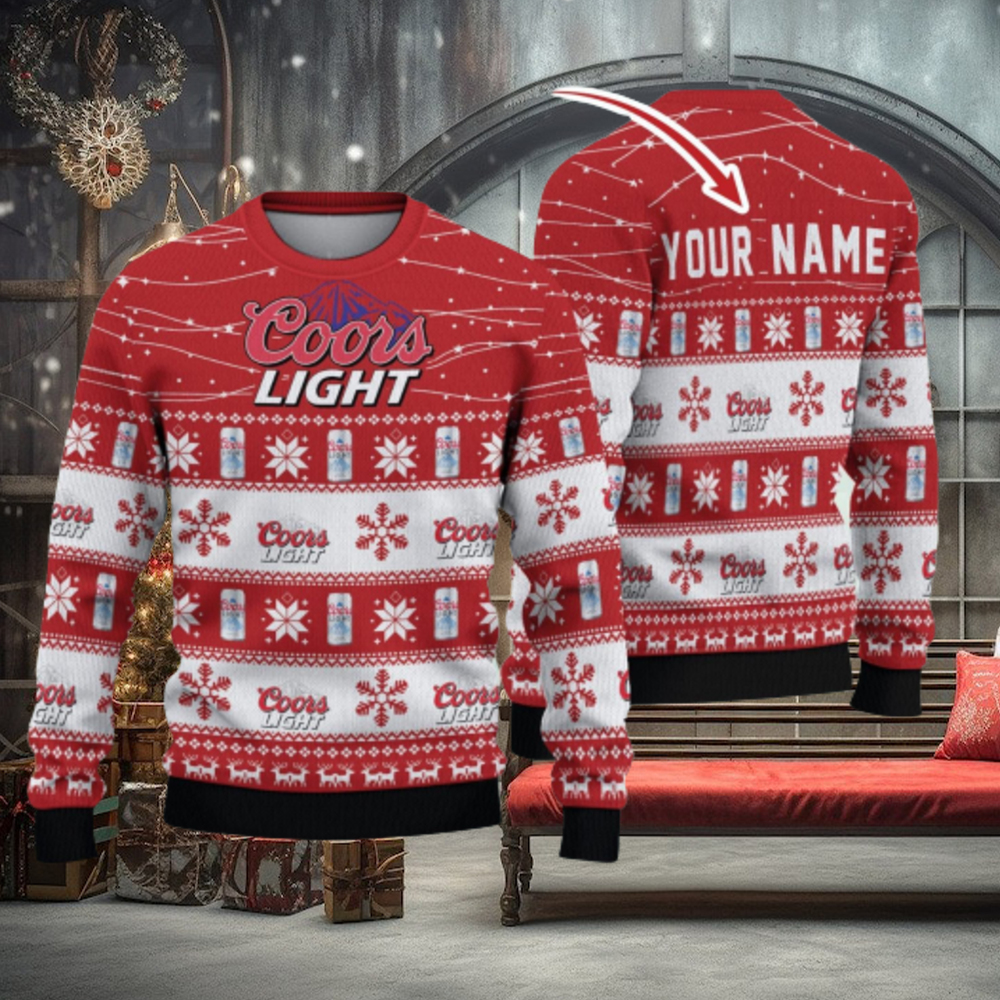 Personalized Name Twinkle Lights Coors Light Ugly Christmas Sweater Christmas Gift For Men And Women Personalized Name Twinkle Lights Coors Light Ugly Christmas Sweater Christmas Gift For Men And Women