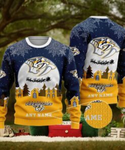 Personalized Nashville Predators Ugly Sweater for Funny Xmas Parties