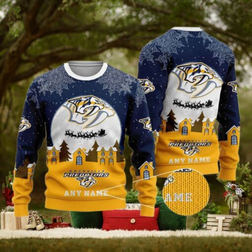 Personalized Nashville Predators Ugly Sweater for Funny Xmas Parties