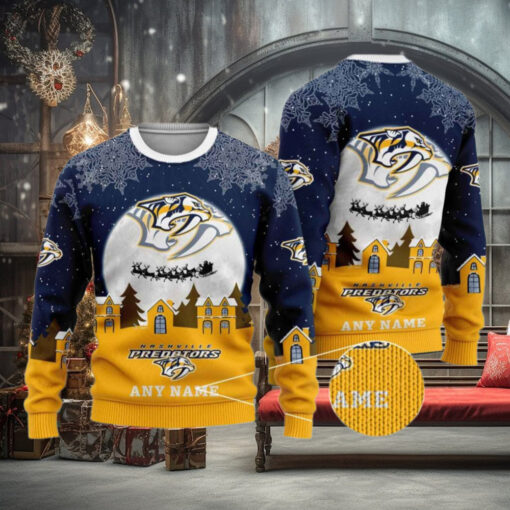 Personalized Nashville Predators Ugly Sweater for Funny Xmas Parties