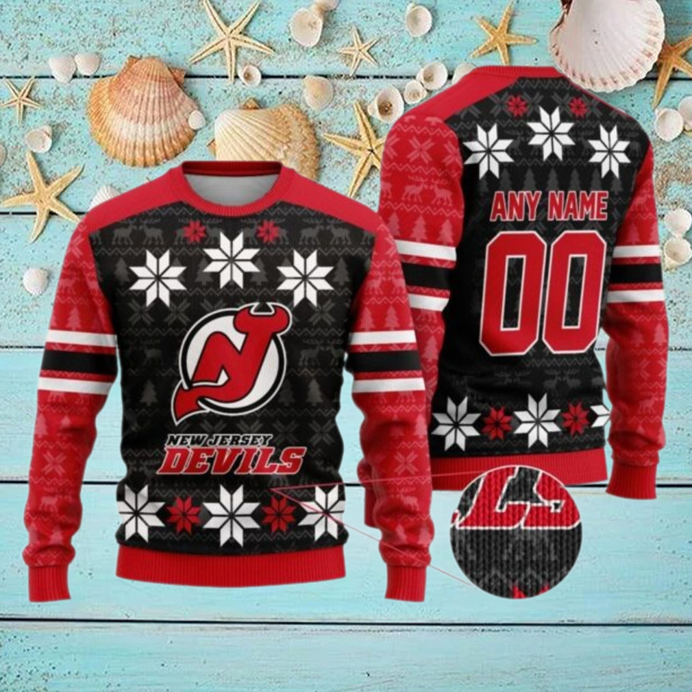 Personalized New Jersey Devils Ugly Sweater For Christmas Personalized New Jersey Devils Ugly Sweater For Christmas