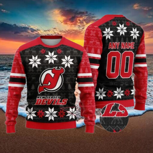 Personalized New Jersey Devils Ugly Sweater For Christmas