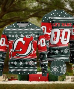 Personalized New Jersey Devils Ugly Sweater, NHL Holiday Apparel