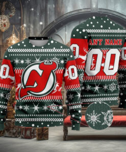 Personalized New Jersey Devils Ugly Sweater, NHL Holiday Apparel