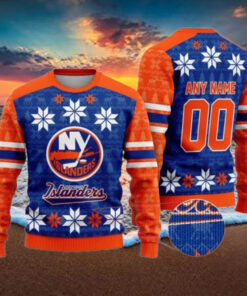 Personalized New York Islanders Ugly Sweater For Christmas