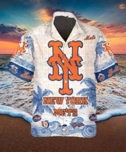 Personalized New York Mets Hawaiian Shirt, New York Mets Aloha Shirt, MLB Hawaiian Shirt