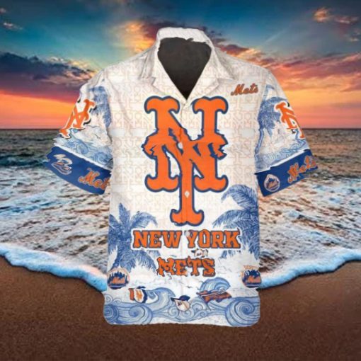 Personalized New York Mets Hawaiian Shirt, New York Mets Aloha Shirt, MLB Hawaiian Shirt