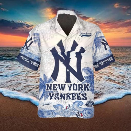 Personalized New York Yankees Hawaiian Shirt, NY Yankees Hawaiian Shirt, MLB Hawaiian Shirt