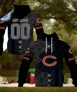 Personalized Nfl Chicago Bears Flag Special Design Hoodie T Shirt Zip Hoodie Sweatshirt