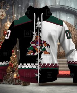 Personalized Nhl Arizona Coyotes Broken Mix Jersey Style Hoodie 3D