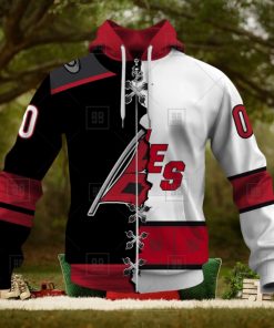 Personalized Nhl Carolina Hurricanes Broken Mix Jersey Style Hoodie