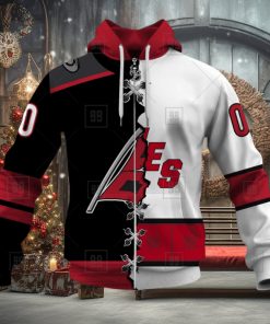 Personalized Nhl Carolina Hurricanes Broken Mix Jersey Style Hoodie