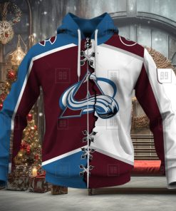 Personalized Nhl Colorado Avalanche Broken Mix Jersey Style Hoodie