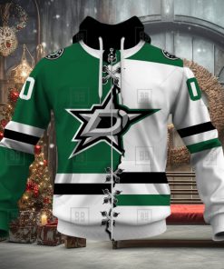 Personalized Nhl Dallas Stars Broken Mix Jersey Style Hoodie 3D