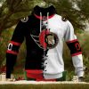 Personalized Nhl Ottawa Senators Broken Mix Jersey Style Hoodie 3D