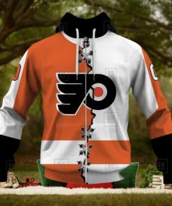 Personalized Nhl Philadelphia Flyers Broken Mix Jersey Style Hoodie 3D