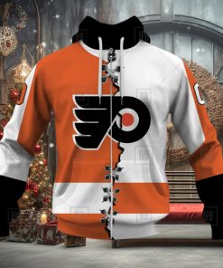 Personalized Nhl Philadelphia Flyers Broken Mix Jersey Style Hoodie 3D