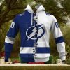 Personalized Nhl Tampa Bay Lightning Broken Mix Jersey Style Hoodie 3D