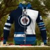 Personalized Nhl Winnipeg Jets Broken Mix Jersey Style Hoodie