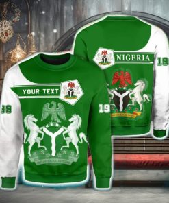 Personalized Nigeria Green Yellow 3D Sweater Community Logo Funny Gift For Men And Women Christmas Holiday