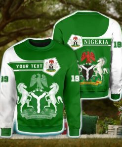 Personalized Nigeria Green Yellow 3D Sweater Community Logo Funny Gift For Men And Women Christmas Holiday
