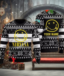 Personalized Nirvana Rock Band Ugly Xmas Sweater