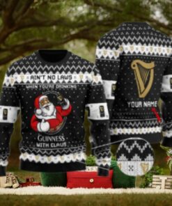 Personalized No Laws When Drinking Guinness Beer With Claus Ugly Sweater