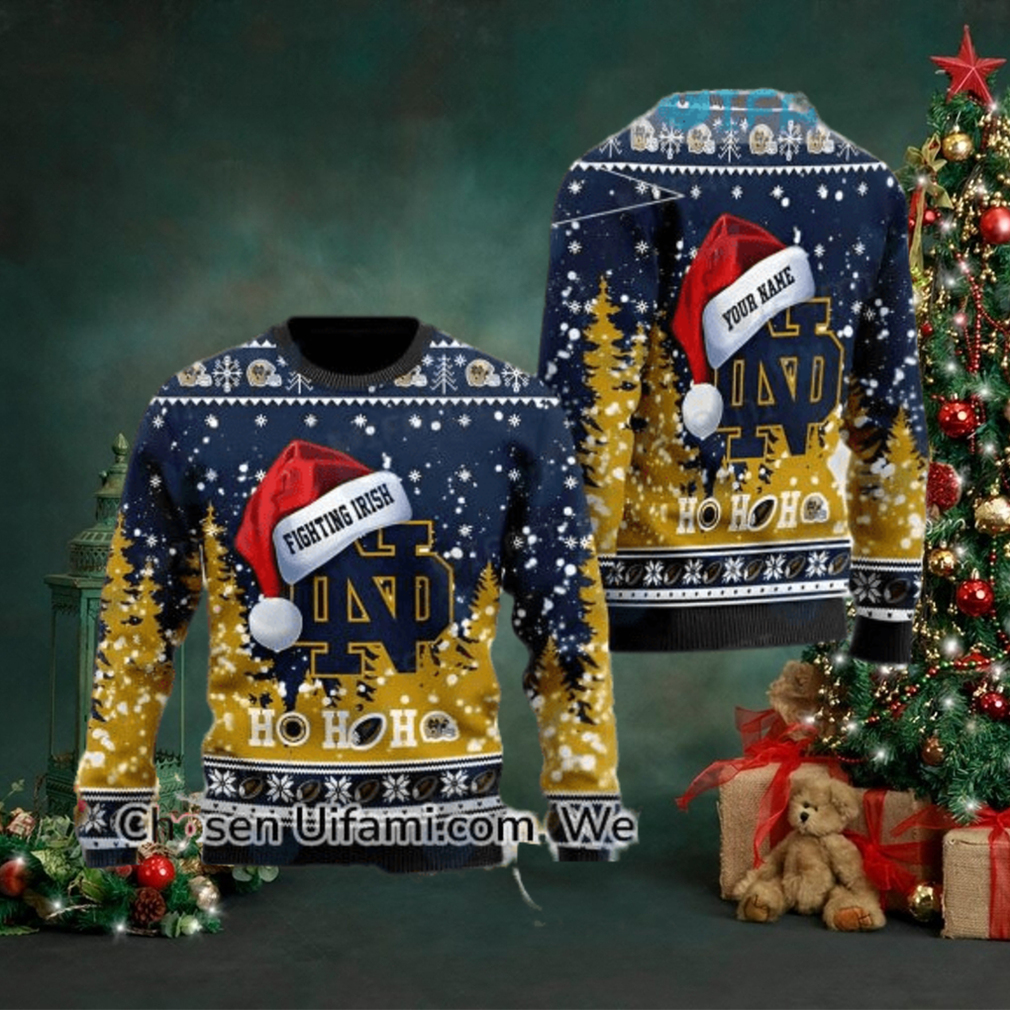 Personalized Notre Dame Fighting Irish Sweater Cool Notre Dame Gifts Personalized Notre Dame Fighting Irish Sweater Cool Notre Dame Gifts
