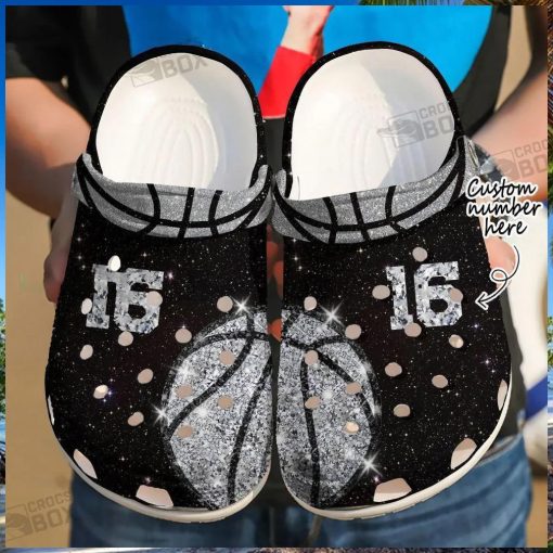 Personalized Number Basketball Diamond Crocs