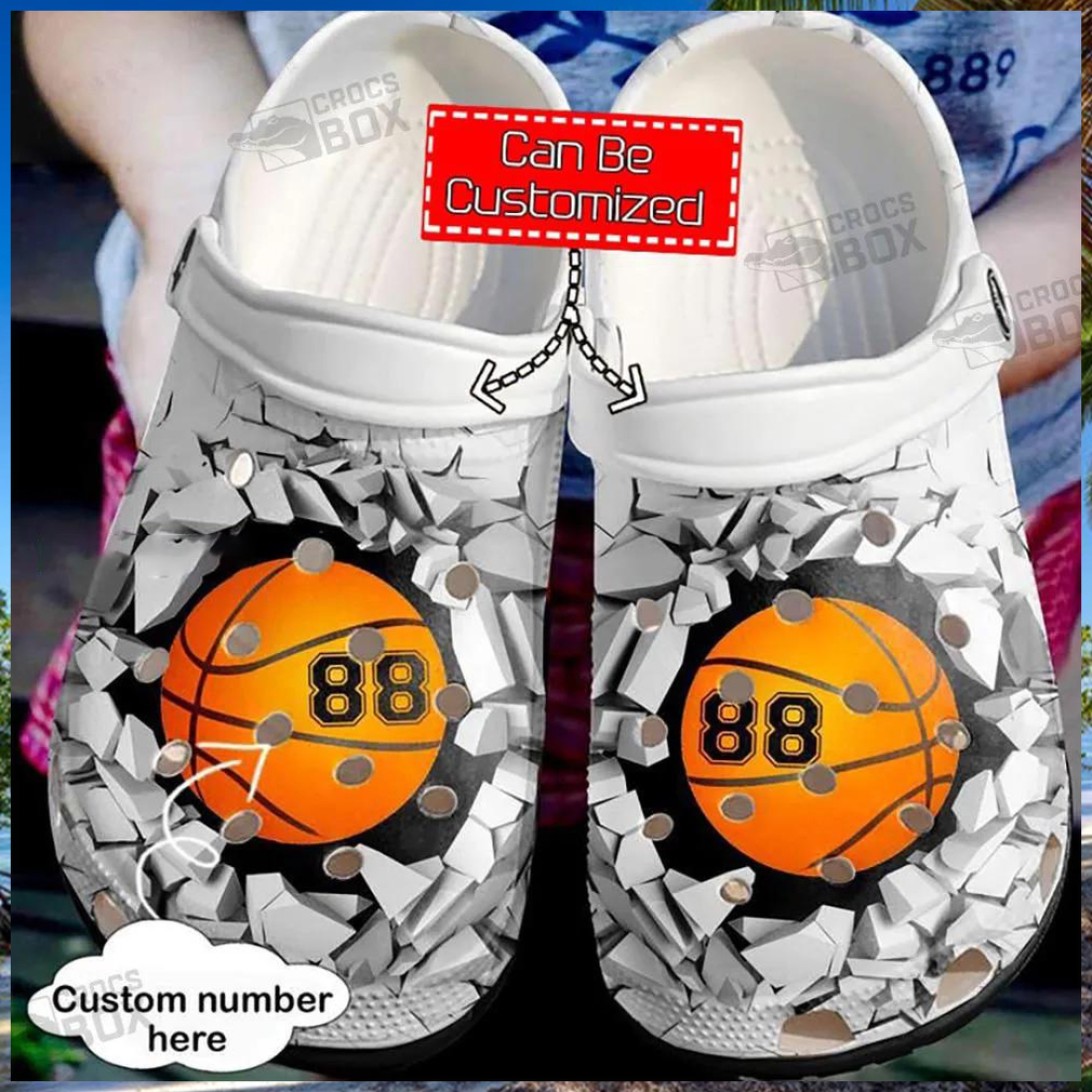 Personalized Number Broken Wall Basketball Gifts Croc Personalized Number Broken Wall Basketball Gifts Croc