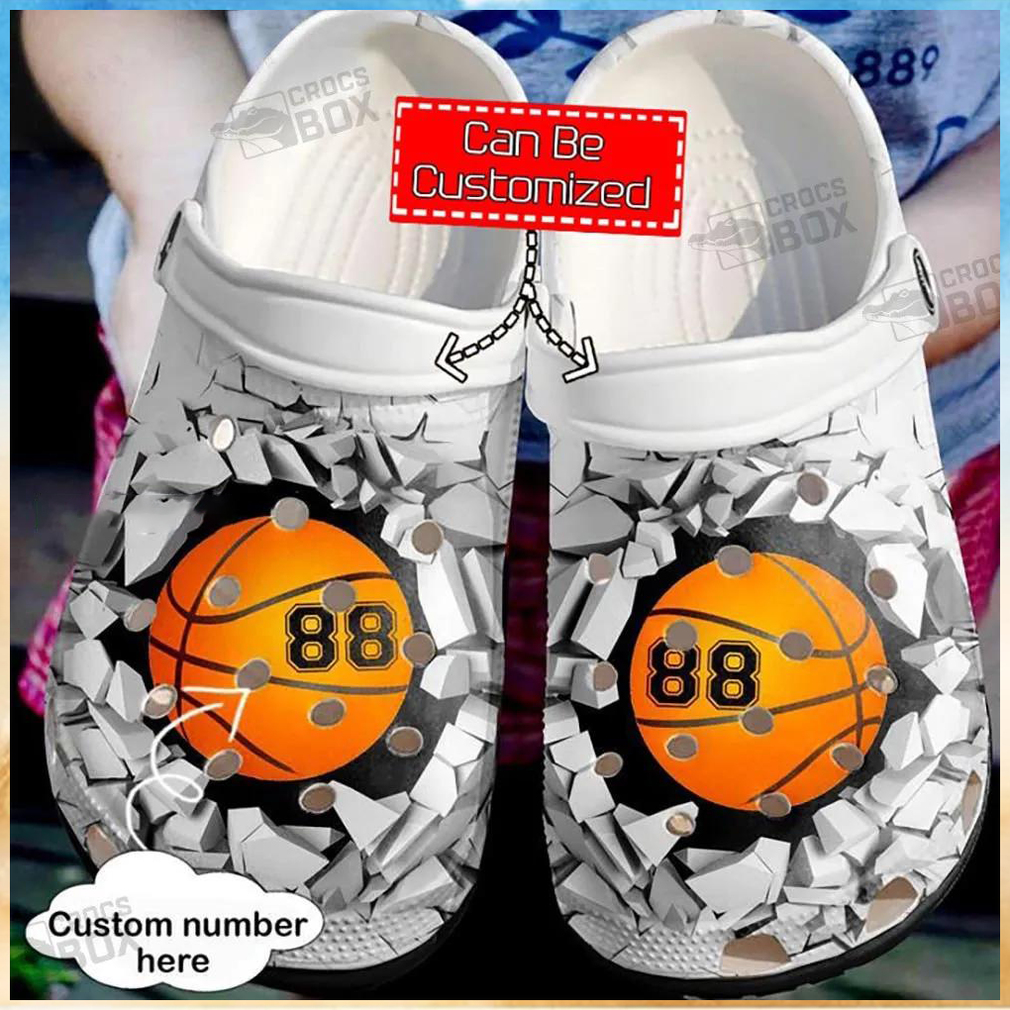Personalized Number Broken Wall Basketball Gifts Croc Personalized Number Broken Wall Basketball Gifts Croc