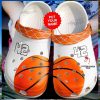 Personalized Number Lover White Basketball Crocs Shoes