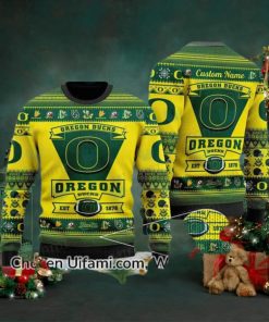 Personalized Oregon Ducks Ugly Sweater Awe inspiring Oregon Ducks Gift