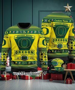 Personalized Oregon Ducks Ugly Sweater Awe inspiring Oregon Ducks Gift