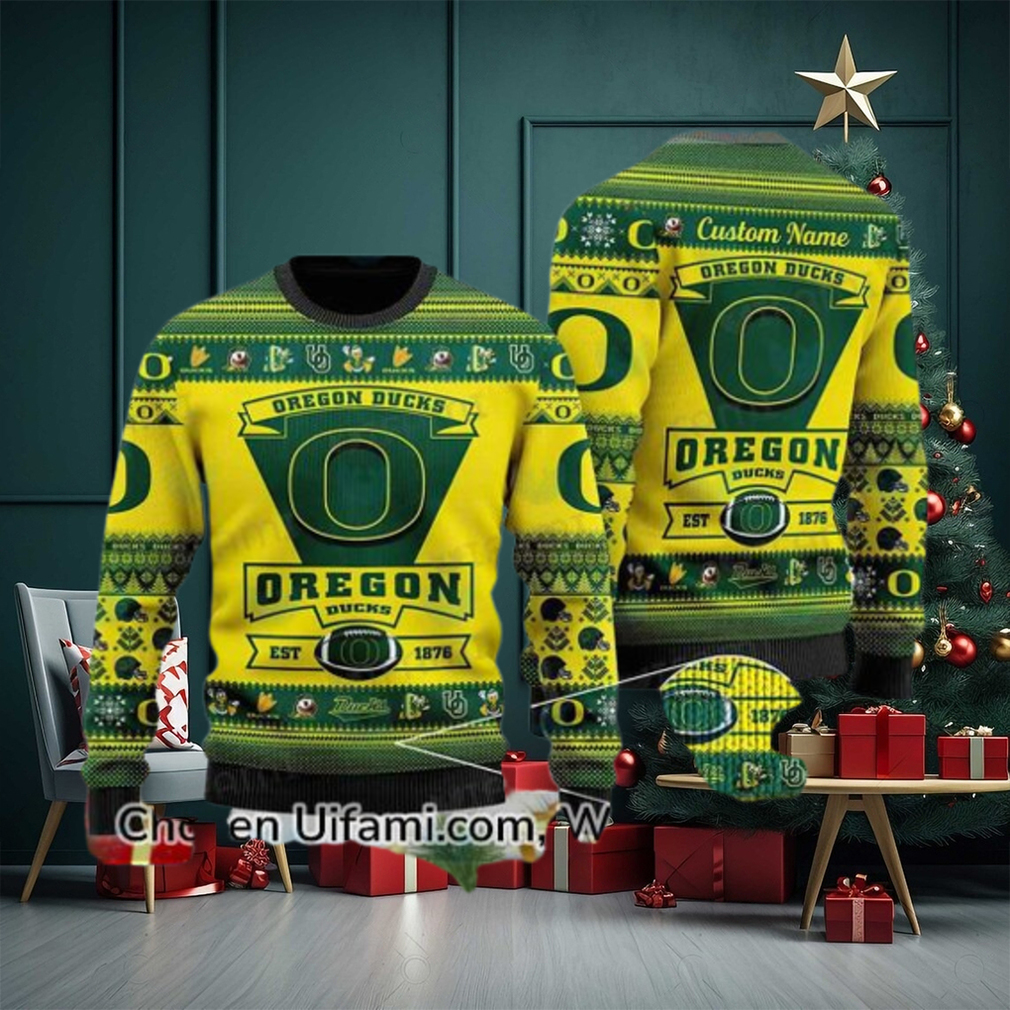 Personalized Oregon Ducks Ugly Sweater Awe inspiring Oregon Ducks Gift Personalized Oregon Ducks Ugly Sweater Awe inspiring Oregon Ducks Gift