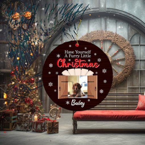 Personalized Ornament Using Pet’s Photo and Name, Custom Ornament Christmas Dog Ornament, Plastic Car Hanging Ornament 2023