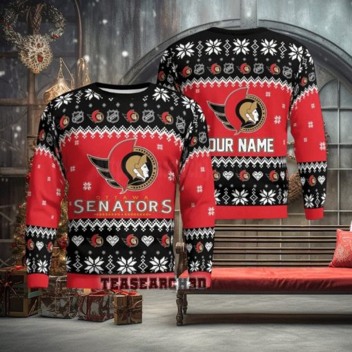 Personalized Ottawa Senators NHL Ugly Christmas Sweater