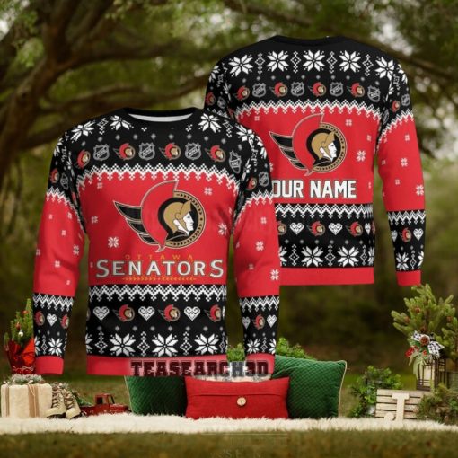 Personalized Ottawa Senators NHL Ugly Christmas Sweater