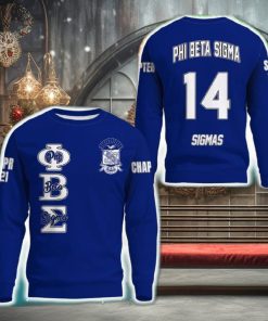 Personalized Phi Beta Sigma Blue 3D Sweater Community Logo For Men And Women Gift Christmas